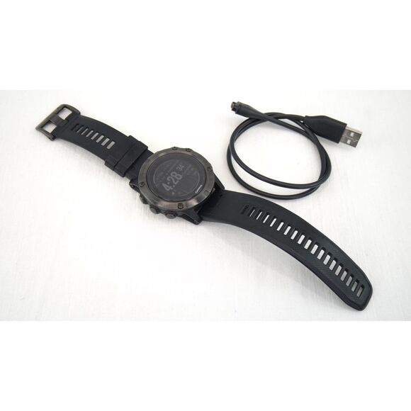 Garmin Fenix 5x GPS Smartwatch | Slate Gray Sapphire, Black Band, Factory Reset - Picture 1 of 10